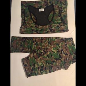 Nwt Camo Leggings &Top